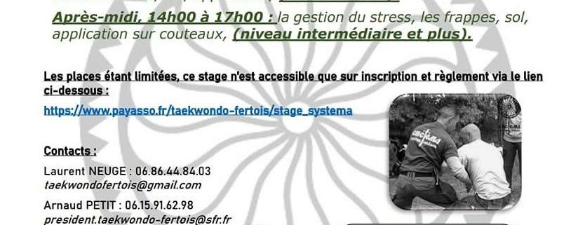 Stage découverte au TKD Fertois