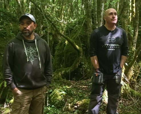 Stage en forêt 2026 : Nicolas et François, les encadrants du stage Nicolas et François, les encadrants du stage, stage en forêt de mai 2026 en Dordogne